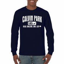 Load image into Gallery viewer, Cotton Long Sleeve, printed with a 1-colour Calvin Park front logo
