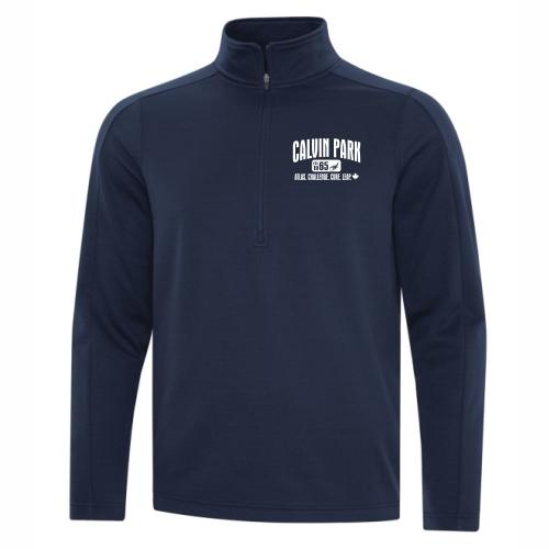 50/50 Polycotton Fleece 1/4 Zip, embroidered with Calvin Park left chest logo