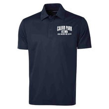 Load image into Gallery viewer, Men&#39;s pique knit performance polo, embroidered with Calvin Park left chest logo
